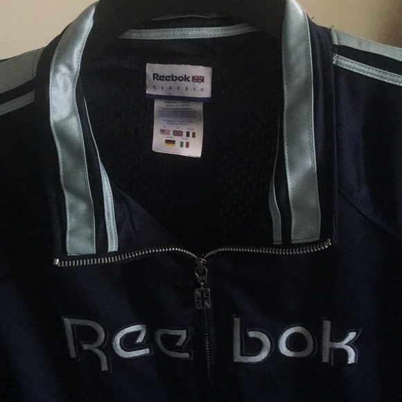 Reebok Navy Blue Zippered Jacket XL - Picture 2 of 8